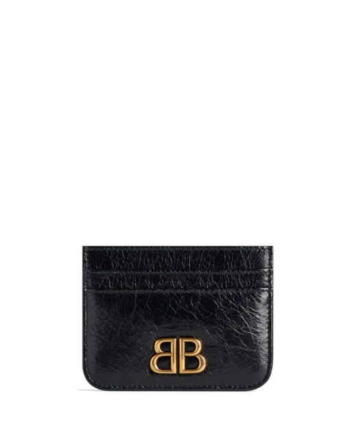 Balenciaga Black Monaco Leather Card Holder