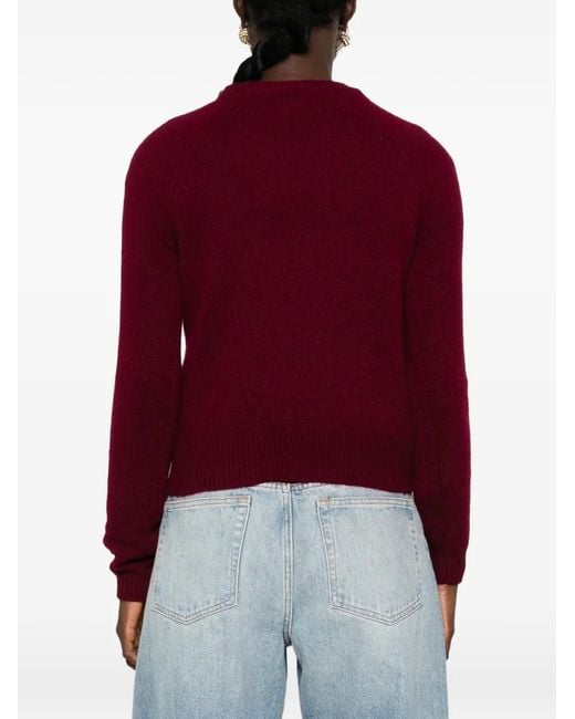 From Future Red Pullover Mit Raglanärmeln