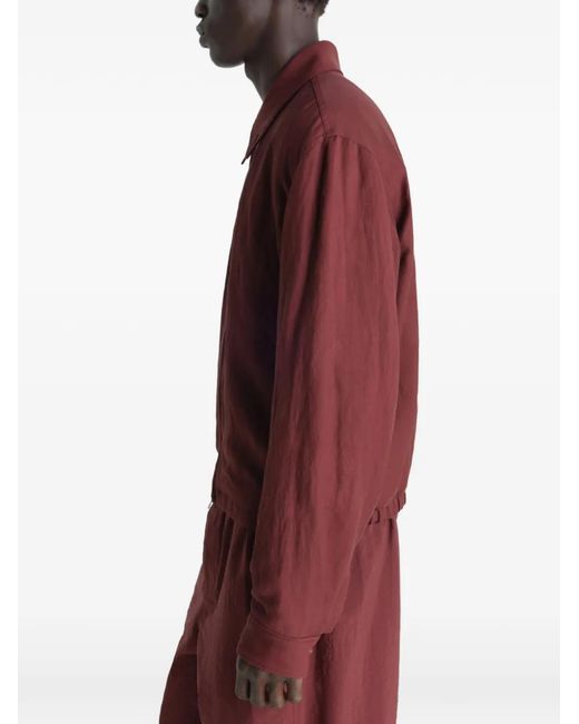 Lemaire Red Cotton Blouson Jacket for men