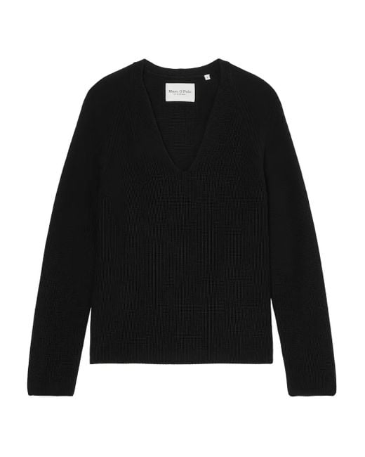 Marc O' Polo Black V-Neck Sweater