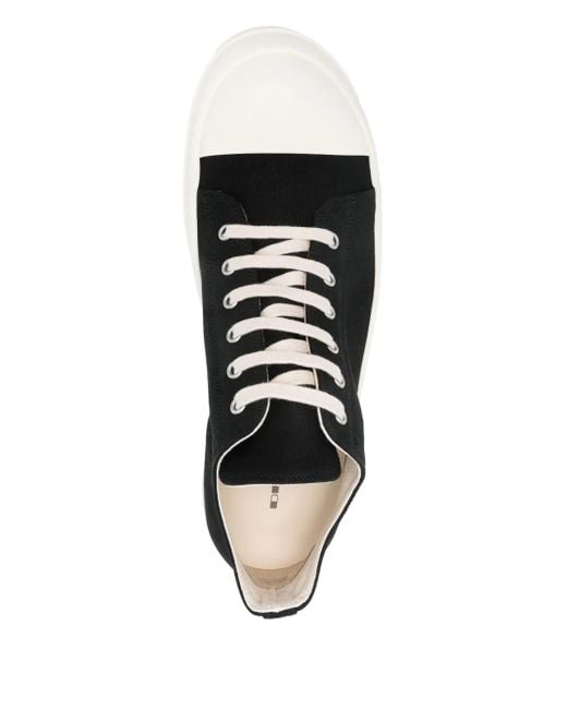 Rick Owens Black Canvas Sneakers for men