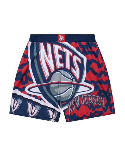Mitchell & Ness Blue Jumbotron 2.0 Sublimated "Nfl Boston Sox" Shorts for men