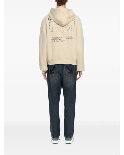 Off-White c/o Virgil Abloh Natural Connect Dots Regular Hoodie for men