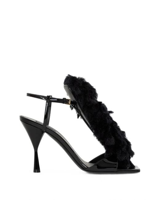 Givenchy Black Pompom Heeled Sandals