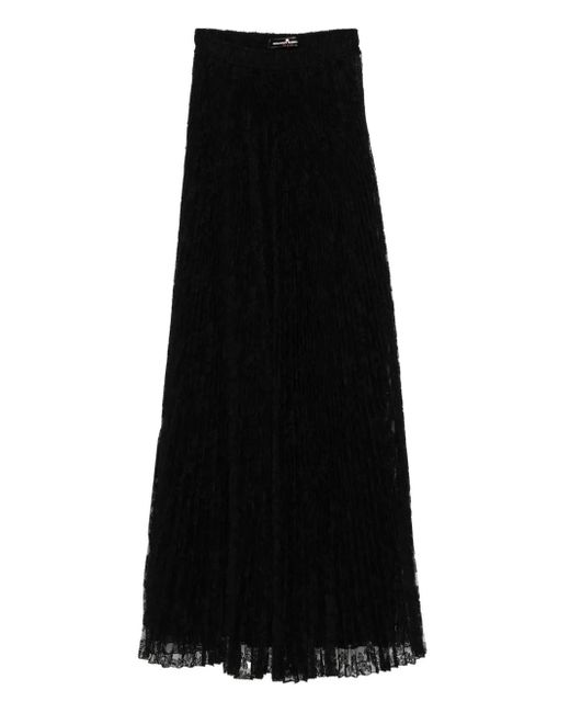 Ermanno Scervino レース プリーツマキシスカート Black