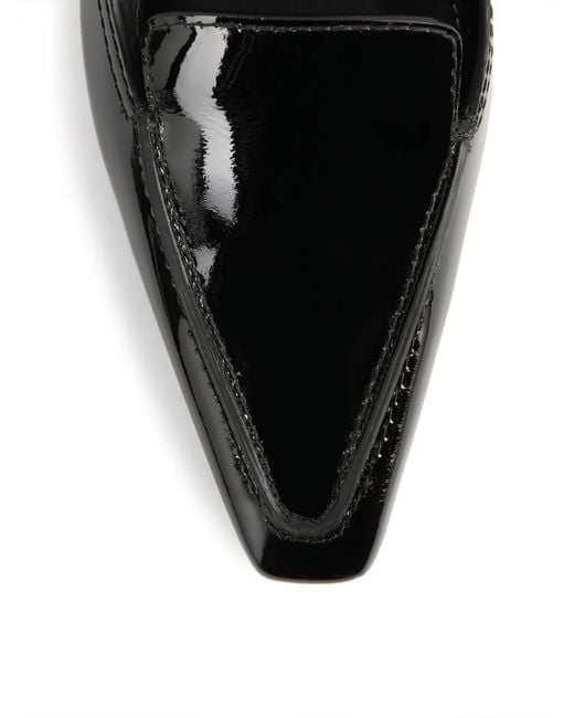 Totême Black Patent Loafer Pumps