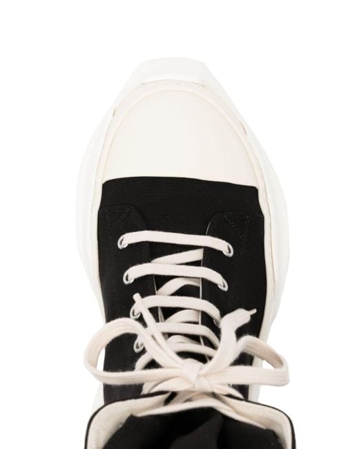Rick Owens Black Star-embroidered Lace-up Sneakers for men