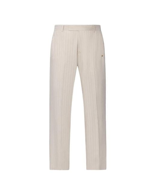Amiri White Striped Tailored Pants for men