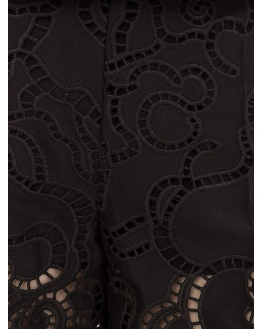 Nissa Black Floral-Embroidered Jacket