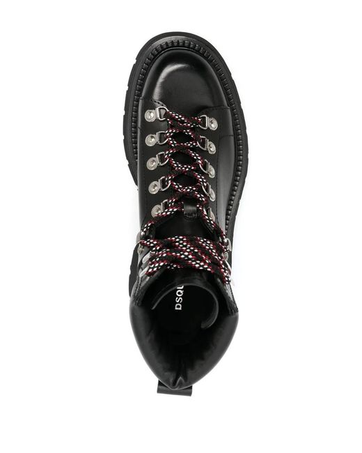 DSquared² Black Urban Hiking Ankle Boots for men