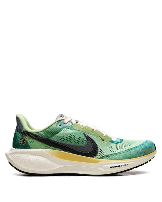 Nike Green Air Zoom Pegasus 41 Lace-Up Sneakers