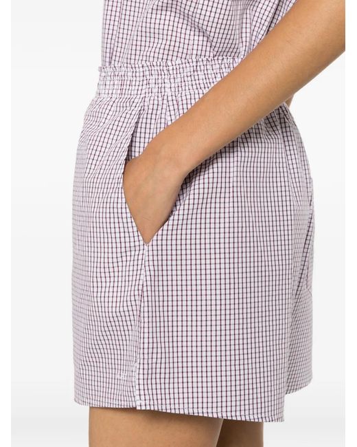 A.P.C. Purple Checked Shorts