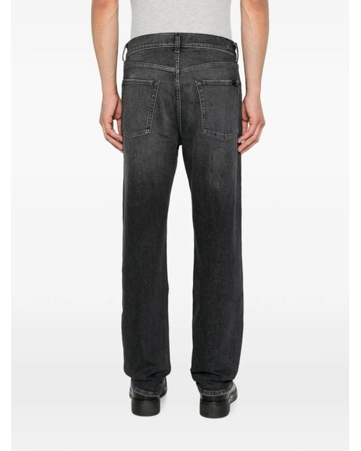 7 For All Mankind Gray Faded-Effect Jeans for men