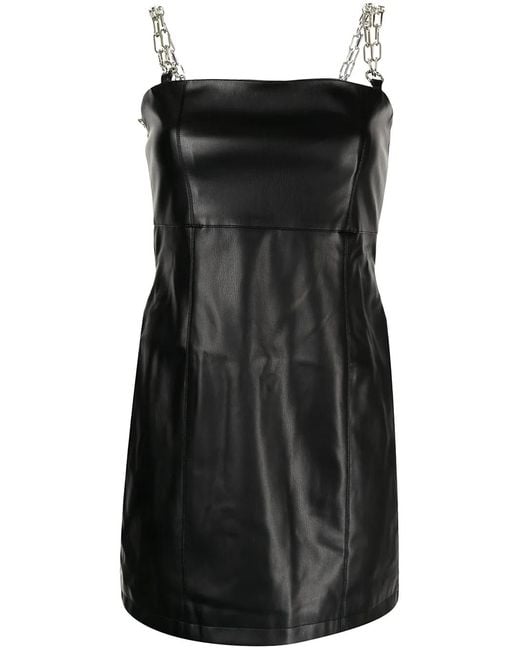 ROKH Black Chain Strap Mini Dress