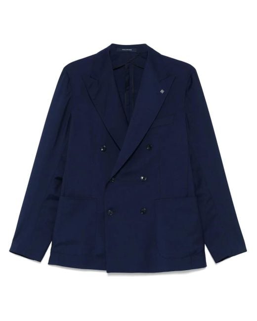 メンズ Tagliatore ウール ジャケット Blue