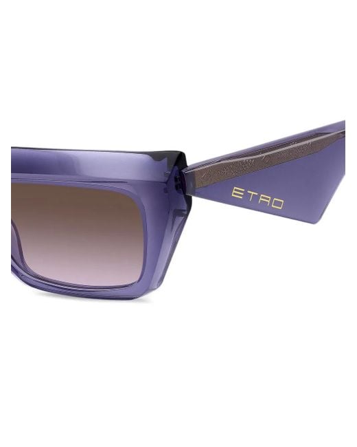 Occhiali Da Sole Con Design Geometrico di Etro in Purple