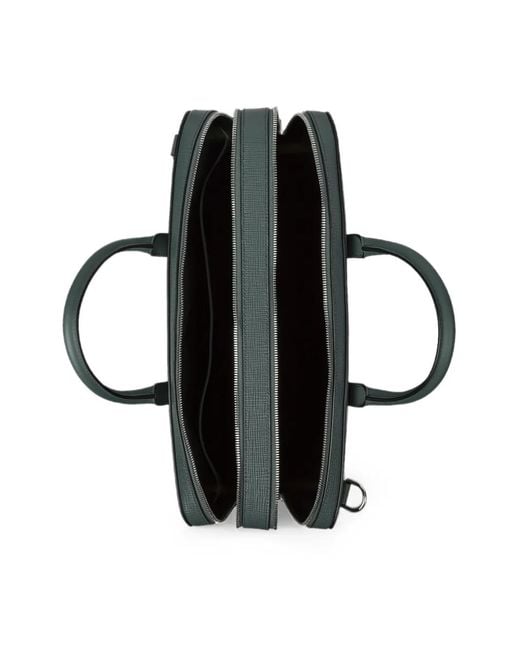 Smythson Black Panama Large Briefcase