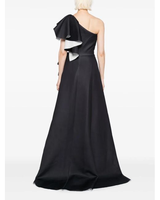 Saiid Kobeisy Blue Ruffled Dress