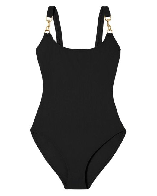 Tory Burch Black Clip One-piece Swimsuit
