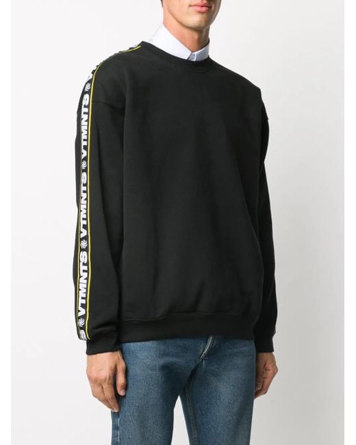 Vetements Black Logo Sleeve Sweatshirt