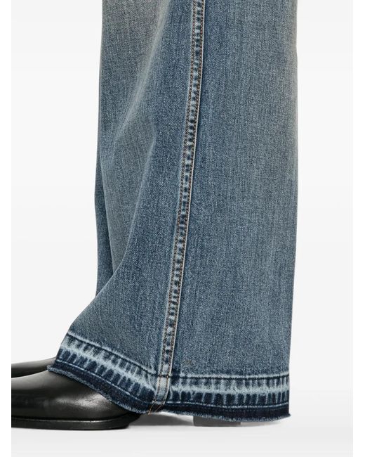 Amiri Blue Faded-Effect Bootcut Jeans for men