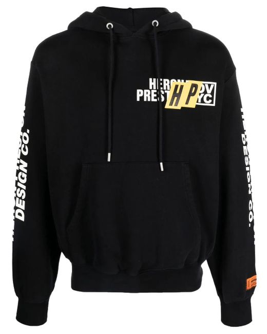 Heron Preston メンズ ブラック ドローストリング パーカー