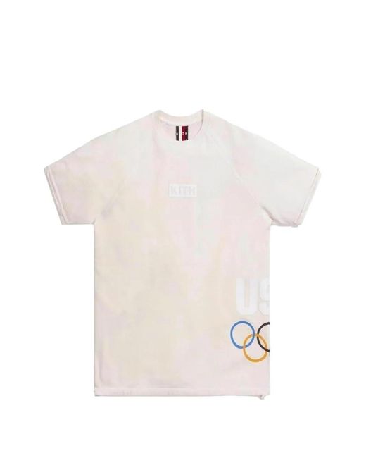 Kith White Team Usa 5 Rings Howard T-Shirt for men