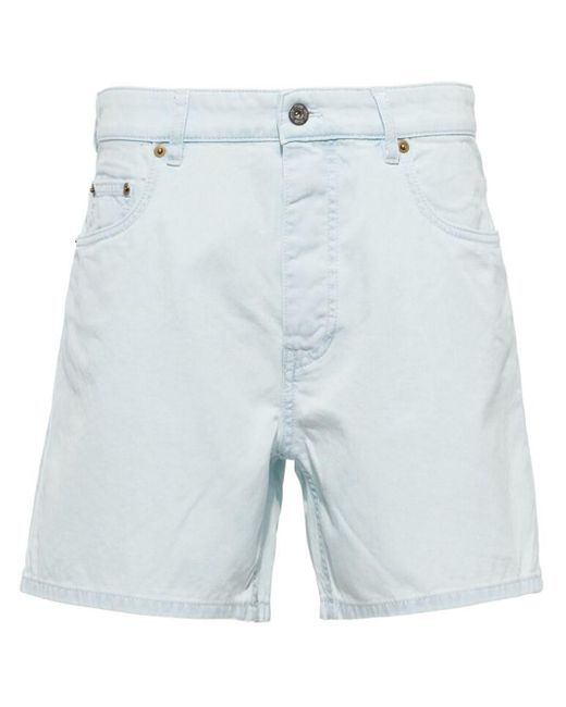 Miu Miu Blue Denim Bermuda Shorts