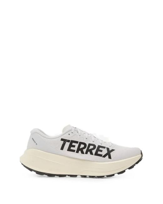Adidas White Terrex Agravic Sl Trail Running Sneakers for men