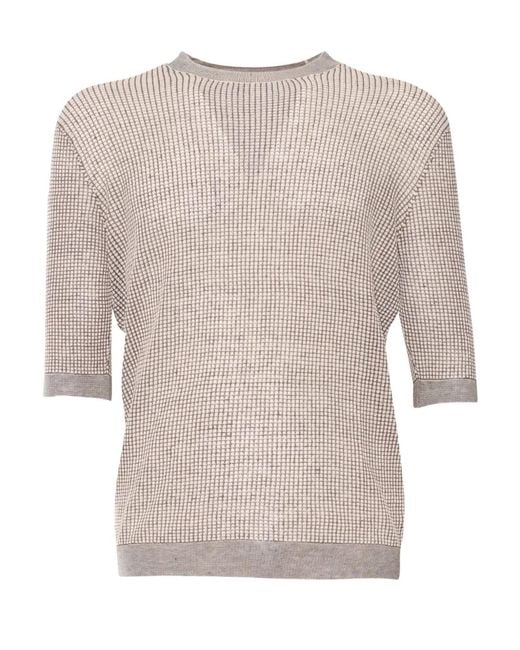 Ballantyne Natural Waffle-Knit Short-Sleeved T-Shirt for men