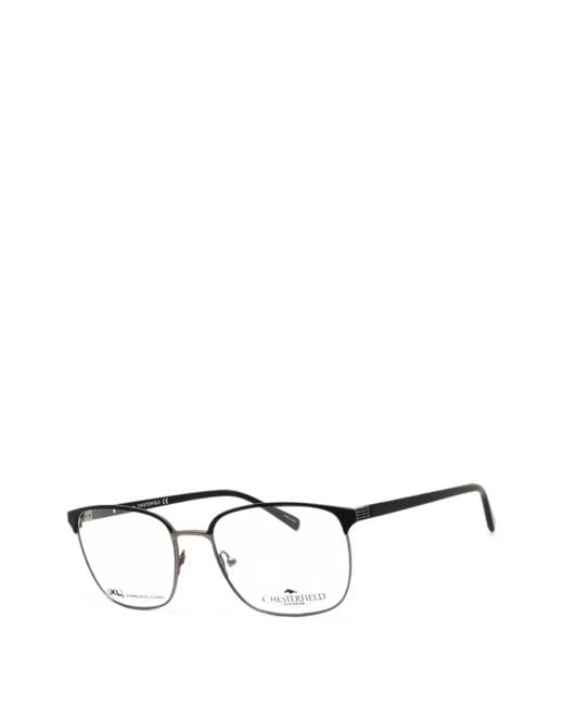 Chesterfield Black Oval-Frame Glasses for men