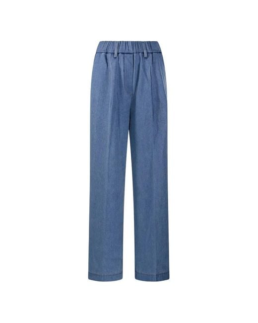 Forte_forte Blue Elasticated Denim Trousers