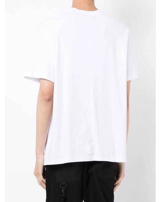 HELIOT EMIL White Logo-Print Detail T-Shirt for men