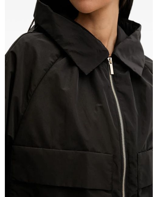 ARMANI EXCHANGE Black Hooded Flap-Pocket Jacket