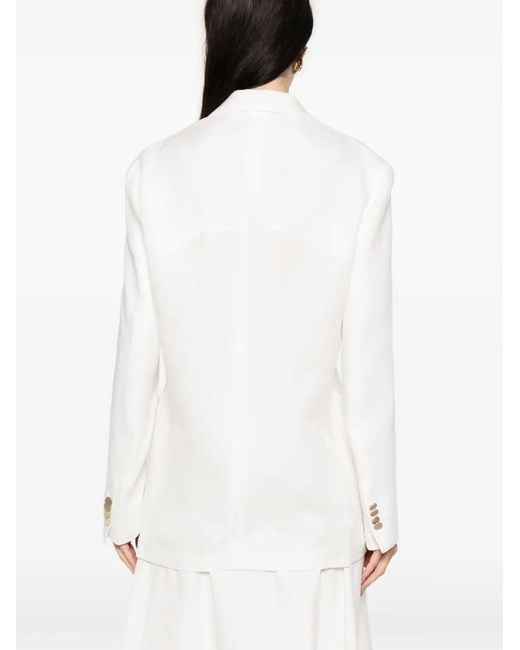 Briglia 1949 White Double-Breasted Blazer