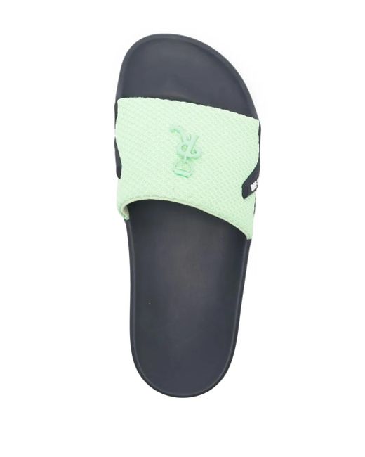 Raf Simons Green Astra Logo Slides for men