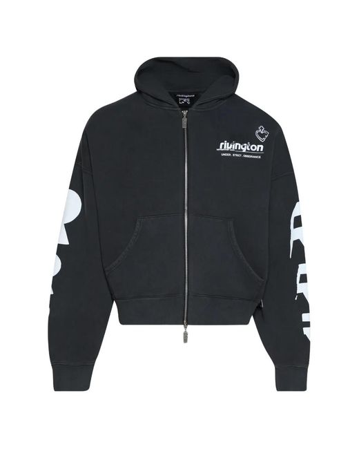 RIVINGTON roi Rebis Black Membership Uso Zip-Up Hoodie for men