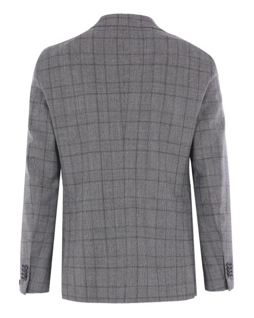 Tagliatore Gray Check-Pattern Suit for men