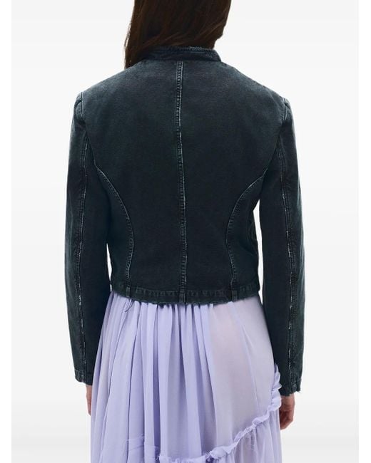 Ann Demeulemeester Blue Cropped Jacket