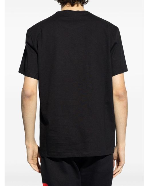 Camiseta con logo estampado Alexander McQueen de hombre de color Black