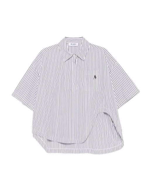 The Attico Gestreept Blouse in het Gray