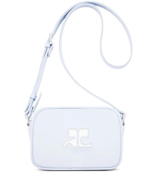Courreges White Leather Camera Bag