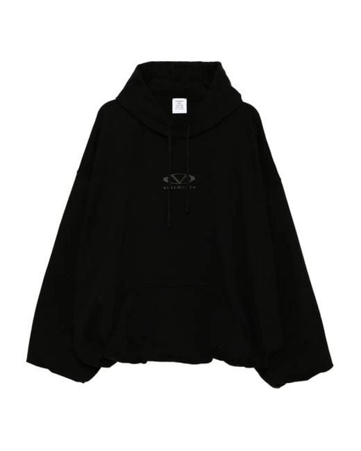 Vetements Black Oval Logo Hoodie