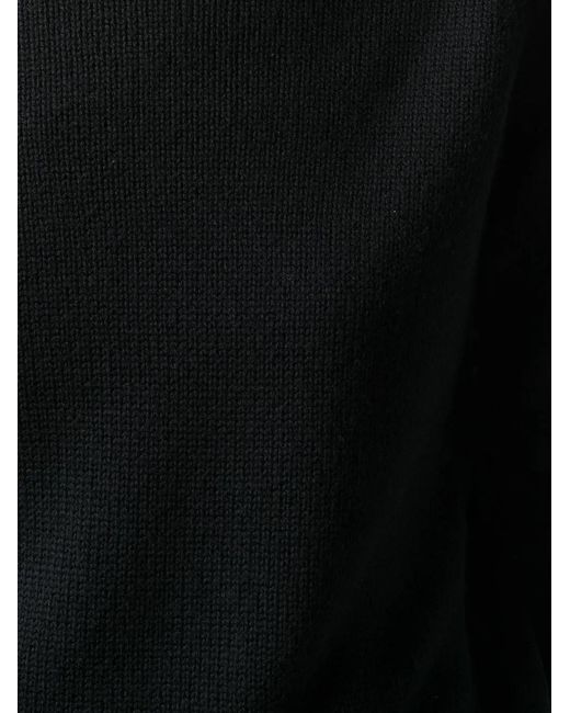Drumohr Black Roll-Neck Ribbed-Trim Sweater