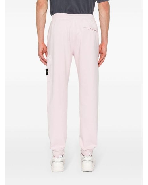 Pantalones de chándal con aplique Compass Stone Island de hombre de color Pink