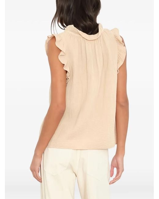 Xirena White Bex Ruffled Top