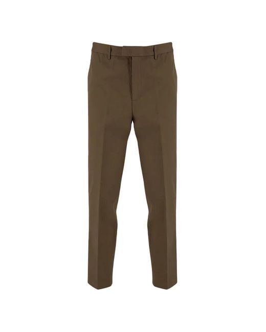 Emporio Armani Gray Pressed-Crease Slim-Fit Trousers for men