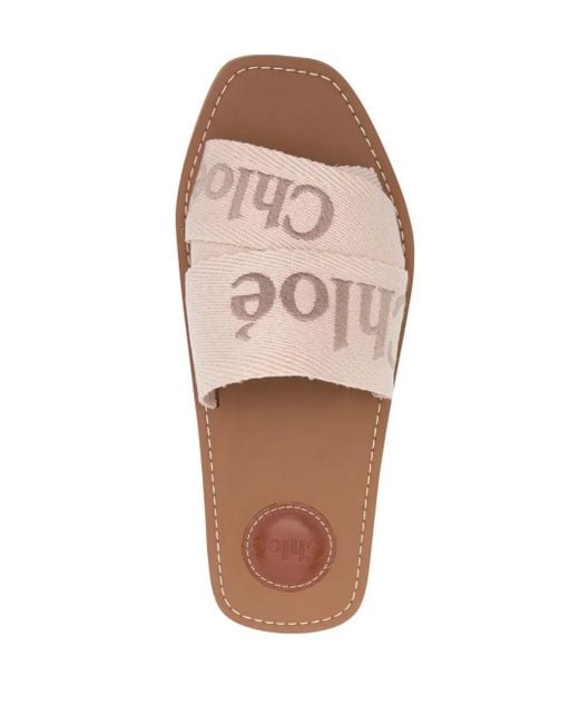 Chloé Natural Chic And Linen Sandals For