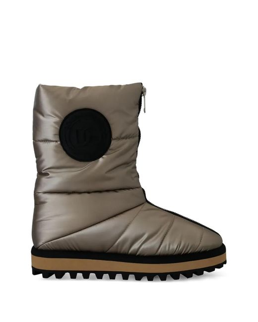 Dolce & Gabbana Gesteppte Stiefeletten Mit Logo-Patch in Brown für Herren