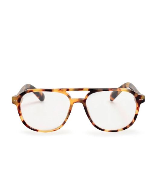 Occhiali Con Montatura Stile Pilota di Jacquemus in Natural